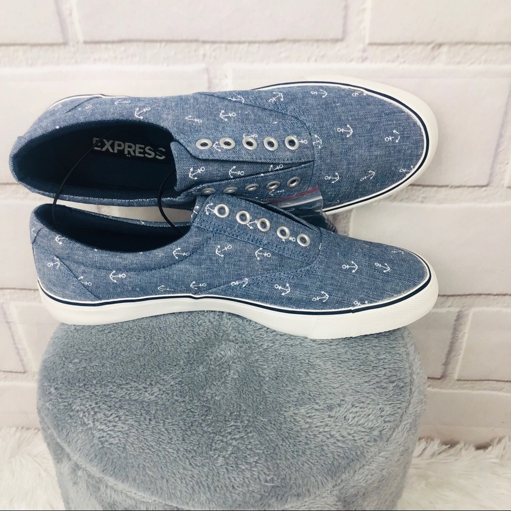 Express canvas sneakers chambray with anchor motif - Picture 6 of 7